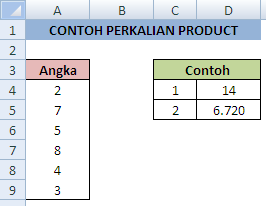 Rumus Perkalian Excel